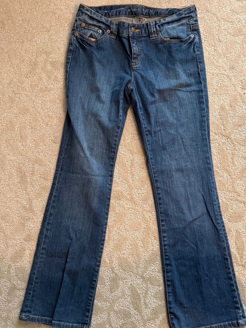 Michael Kors Women's Straight Leg Jeans — Dark Indigo Blue